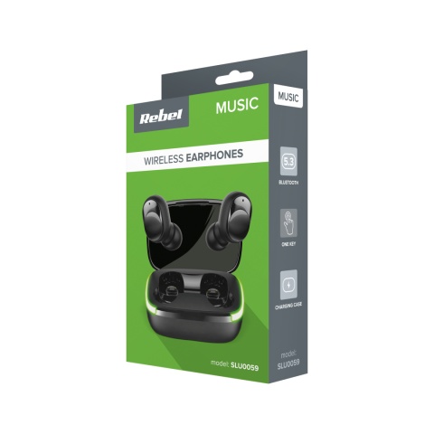 Słuchawki bezprzewodowe dokanałowe Rebel TWS-Y60 Bluetooth 5.3