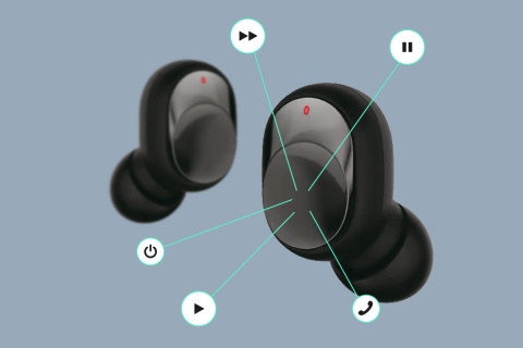 Słuchawki bezprzewodowe dokanałowe Rebel TWS-Y60 Bluetooth 5.3