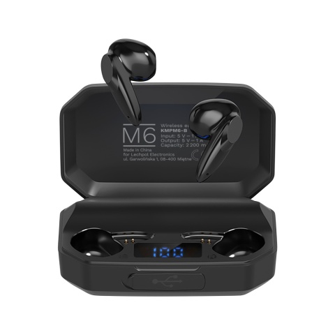 Słuchawki bezprzewodowe douszne Powerbank Bluetooth 5.1 Kruger&Matz M6 Słuchawki bezprzewodowe douszne Powerbank Bluetooth 5.1 Kruger&Matz M6