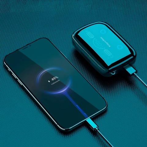 Słuchawki bezprzewodowe douszne powerbank Bluetooth 5.3 Kruger&Matz M19 Słuchawki bezprzewodowe douszne powerbank Bluetooth 5.3 Kruger&Matz M19