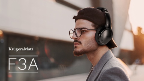 Słuchawki bezprzewodowe nauszne ANC BT 5.0 Bluetooth F3A Kruger&Matz