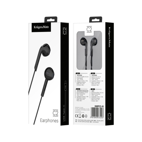 Słuchawki douszne USB-C TYP C Kruger&Matz C2 Słuchawki douszne USB-C TYP C Kruger&Matz C2