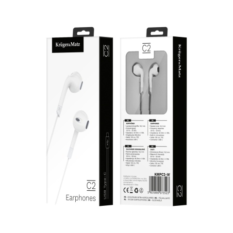 Słuchawki douszne USB-C TYP C Kruger&Matz C2
