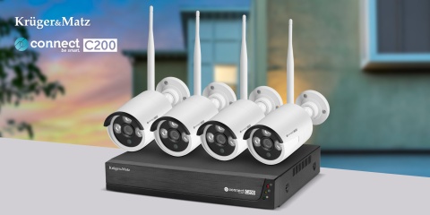Zestaw do monitoringu WiFi FullHD 4 kamery IP C200 Zestaw do monitoringu WiFi FullHD 4 kamery IP C200