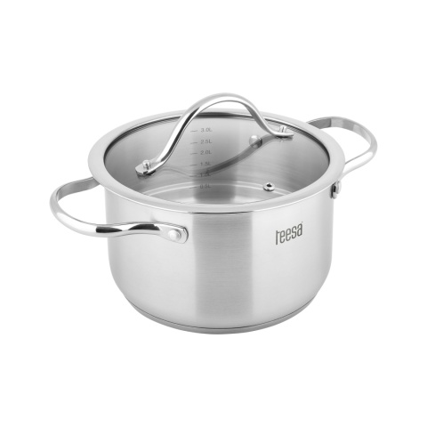 Garnki ze stali nierdzewnej 3 garnki solidne zestaw Teesa COOK EXPERT MASTER