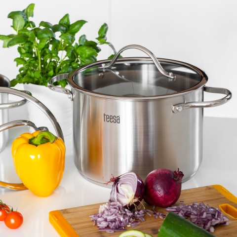 Garnki ze stali nierdzewnej 3 garnki solidne zestaw Teesa COOK EXPERT MASTER