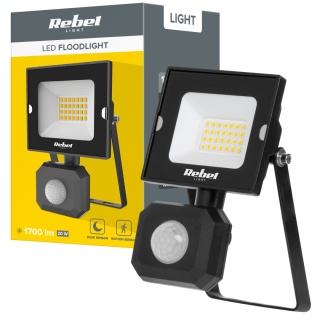 Halogen reflektor LED naświetlacz zewnętrzny lampa 20W 4000K IP44 czujnik