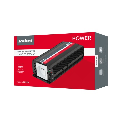 Przetwornica samochodowa napięcia 12V 230V 1000W Przetwornica samochodowa napięcia 12V 230V 1000W