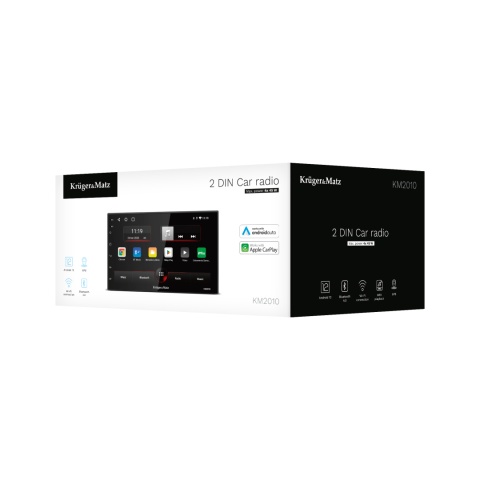 Radio Samochodowe Kruger&Matz CarPlay/AndroidAuto 7" 2DIN Bluetooth USB AUX