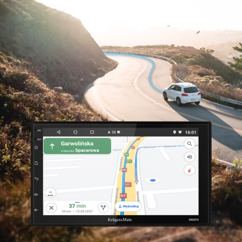 Radio Samochodowe Kruger&Matz CarPlay/AndroidAuto 7" 2DIN Bluetooth USB AUX