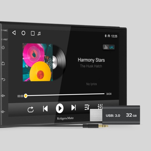 Radio Samochodowe Kruger&Matz CarPlay/AndroidAuto 7" 2DIN Bluetooth USB AUX