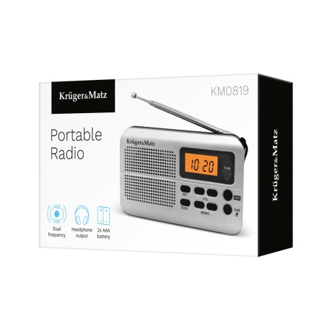 Radio przenośne FM AM JACK na baterie KrugerMatz Radio przenośne FM AM JACK na baterie KrugerMatz