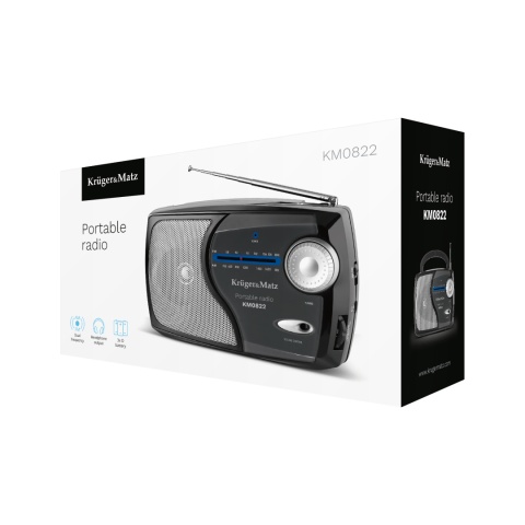 Radio przenośne FM AM JACK na baterie KrugerMatz Radio przenośne FM AM JACK na baterie KrugerMatz