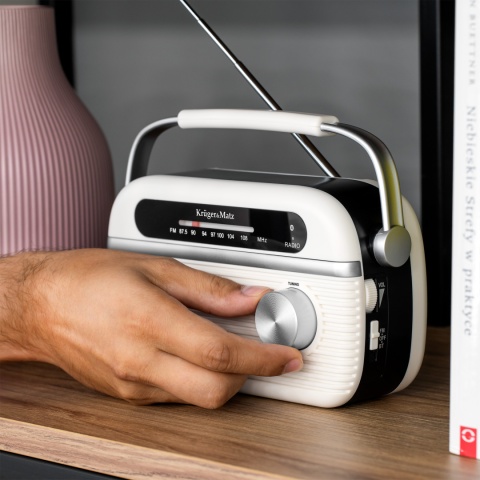 Radio przenośne analogowe zasilanie 5V lub baterie Kruger&Matz Bluetooth