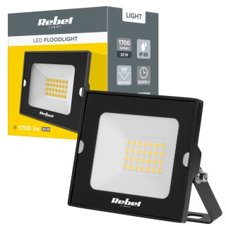 Reflektor LED 20W 6500K 230V IP65 1750lm Rebel