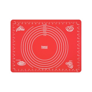 Silikonowa stolnica 40x30 cm czerwona Teesa miarki