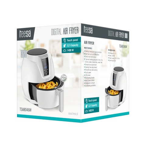 Frytkownica beztłuszczowa Teesa AIR FRYER 3.2L 1400W wyświetlacz LCD