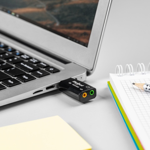 Karta dźwiękowa USB 3D Sound Virtual 5.1 Sound plug and play Rebel