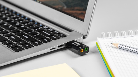 Karta dźwiękowa USB 3D Sound Virtual 5.1 Sound plug and play Rebel