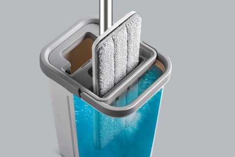 Mop dwukomorowy Teesa New Clean R13 płaski 2x mikrofibra 5,7L