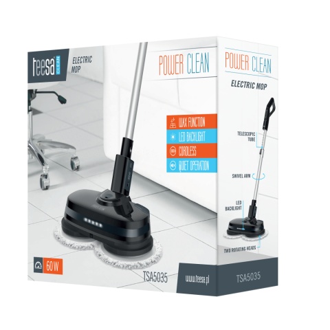 Mop elektryczny Teesa POWER CLEAN zbiornik LED