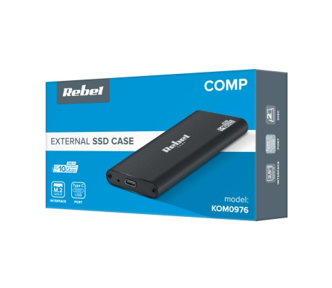 Obudowa dysku SSD M2 USB-C REBEL aluminiowa