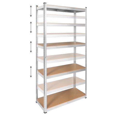 Regał metalowy magazynowy 2w1 5 półek garażowy 180x90x40cm 750kg Rebel Regał metalowy magazynowy 2w1 5 półek garażowy 180x90x40cm 750kg Rebel