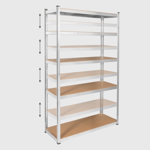 Regał metalowy magazynowy 2w1 5 półek garażowy 205x120x45cm 750kg Rebel Regał metalowy magazynowy 2w1 5 półek garażowy 205x120x45cm 750kg Rebel
