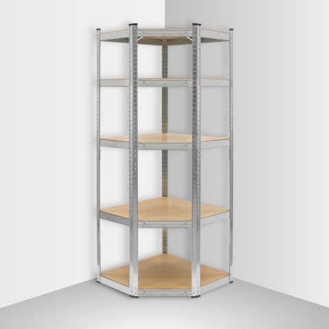 Regał metalowy magazynowy narożny 5 półek garażowy180x40x70cm 875kg Rebel Regał metalowy magazynowy narożny 5 półek garażowy180x40x70cm 875kg Rebel