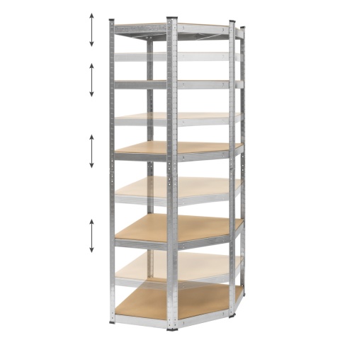 Regał metalowy magazynowy narożny 5 półek garażowy180x40x70cm 875kg Rebel Regał metalowy magazynowy narożny 5 półek garażowy180x40x70cm 875kg Rebel