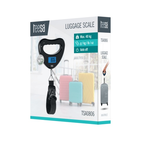 Waga do bagażu Tessa precyzyjna do 40 kg LCD tarowanie