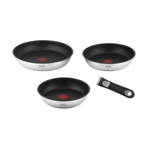 Zestaw 3 patelni z odłączaną rączką Teesa FRYING PANS SINGLE HAND