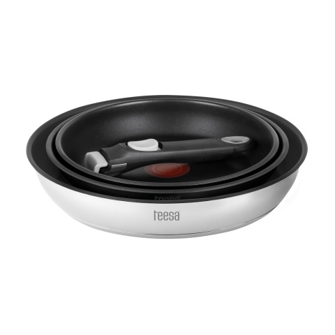 Zestaw 3 patelni z odłączaną rączką Teesa FRYING PANS SINGLE HAND