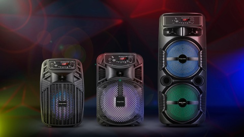 Głośnik Bluetooth LED Boombox karaoke USB AUX 10W Kruger&Matz Głośnik Bluetooth LED Boombox karaoke USB AUX 10W Kruger&Matz