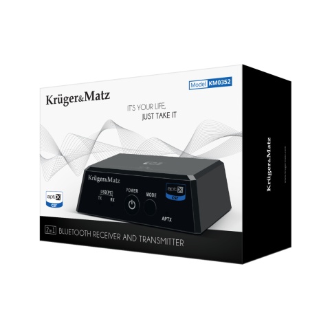 Odbiornik nadajnik Bluetooth Kruger&Matz apt-X Odbiornik nadajnik Bluetooth Kruger&Matz apt-X
