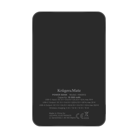 POWER BANK indukcyjny Kruger&Matz 10000 mAh Mag Safe