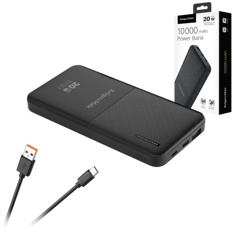 Power bank 10000mAh 20W QC PD USB-C KrugerMatz Power bank 10000mAh 20W QC PD USB-C KrugerMatz