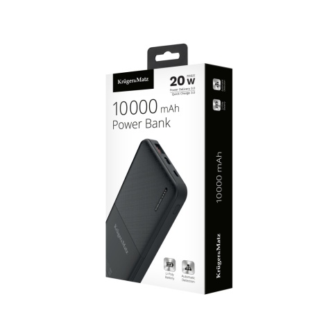 Power bank 10000mAh 20W QC PD USB-C KrugerMatz Power bank 10000mAh 20W QC PD USB-C KrugerMatz
