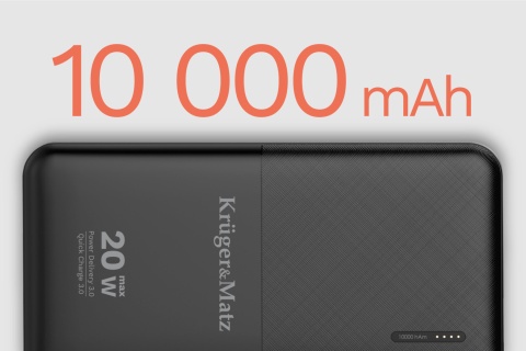Power bank 10000mAh 20W QC PD USB-C KrugerMatz Power bank 10000mAh 20W QC PD USB-C KrugerMatz