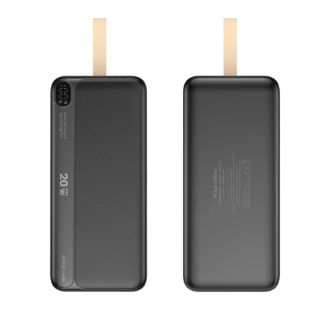 Power bank 40000mAh 20W QC PD USB-C KrugerMatz