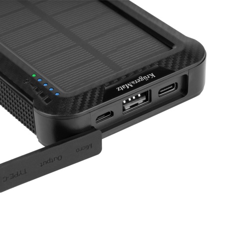 Powerbank solarny Kruger&Matz 10 000 mAh ładowanie bezprzewodowe latarka Powerbank solarny Kruger&Matz 10 000 mAh ładowanie bezprzewodowe latarka