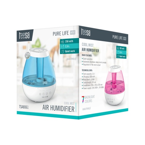 Ultradźwiękowy nawilżacz powietrza Teesa PURE LIFE H90 Ultradźwiękowy nawilżacz powietrza Teesa PURE LIFE H90