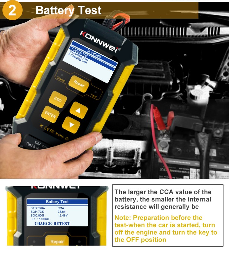 Konnwei KW510 Tester baterii Konnwei KW510