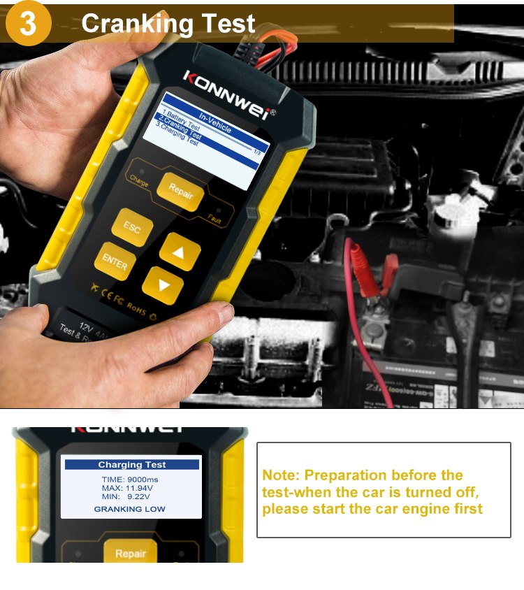 Konnwei KW510 Tester baterii Konnwei KW510